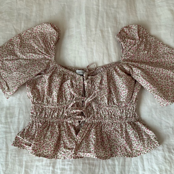 Silversaga Ida floral ditsy cotton peplum blouse, xs/small, like Doen - Picture 2 of 8